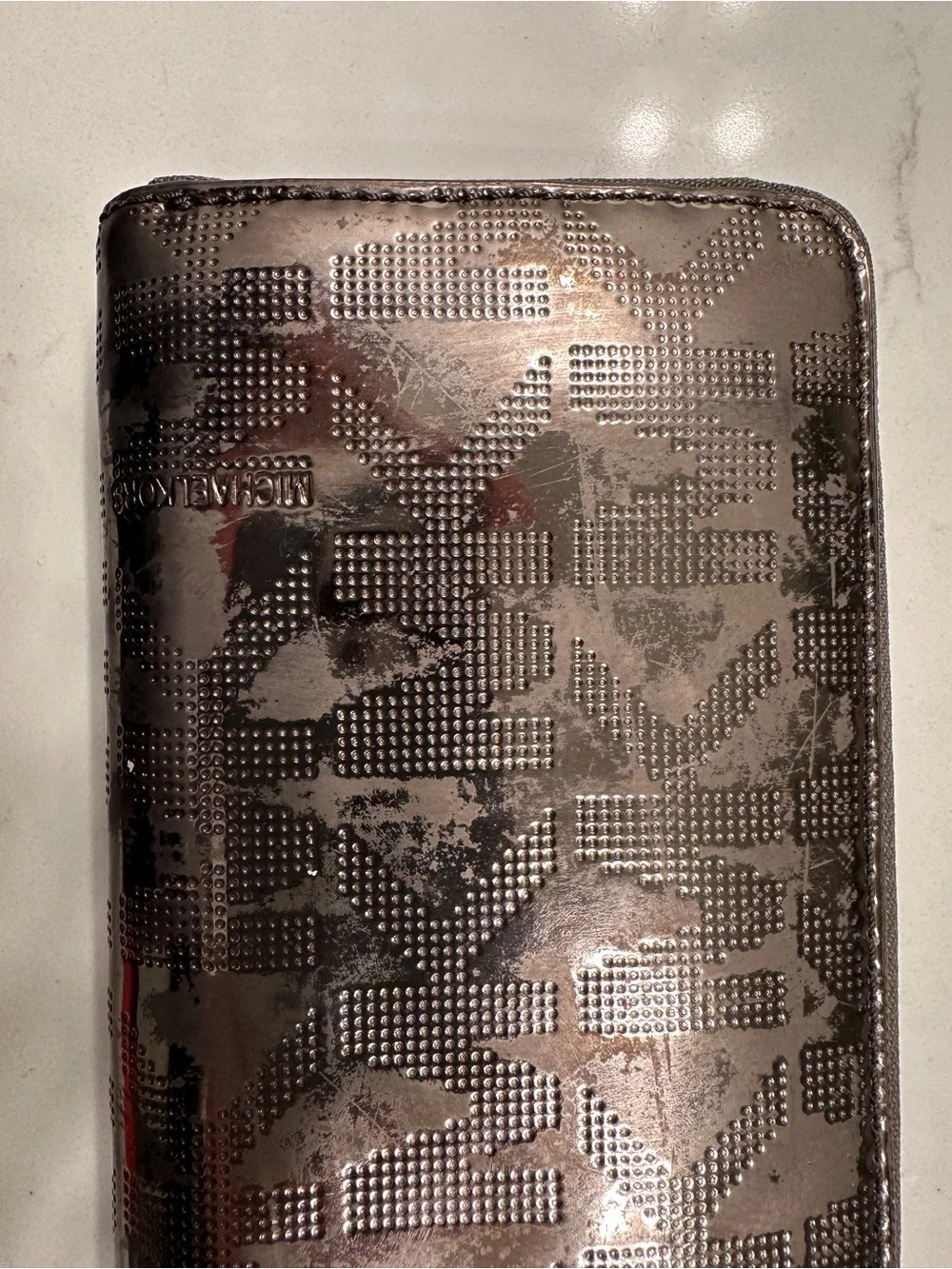 Michael Kors Wallet - reflective silver/bronze color
